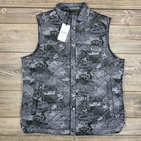 Stio Other - Stio Men's Skycrest Insulated Vest Size Large Steel Gray Camo Camouflage NEW